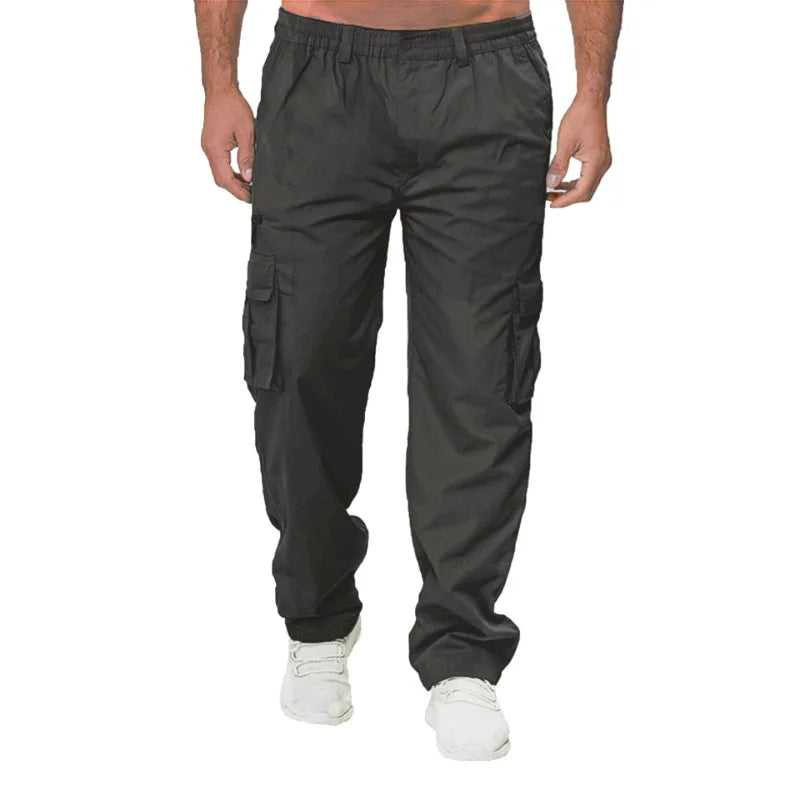 Men's Casual Multi-Pocket Loose Straight Cargo Pants