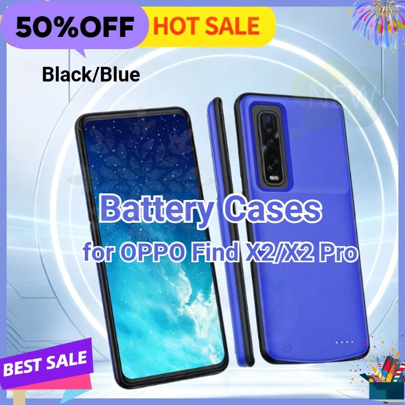 10000mAh Extrenal Battery Cases for OPPO Find X2 Pro Portable Charger Power Bank Battery Cover for OPPO Find X2 Charging Case