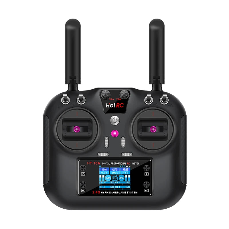 Hotrc Hot RC HT-10A HT10A 2.4Ghz 10CH Remote Controller F-10A F10A Receiver For RC Aircraft Vehicle Boat Drone Accessories Parts