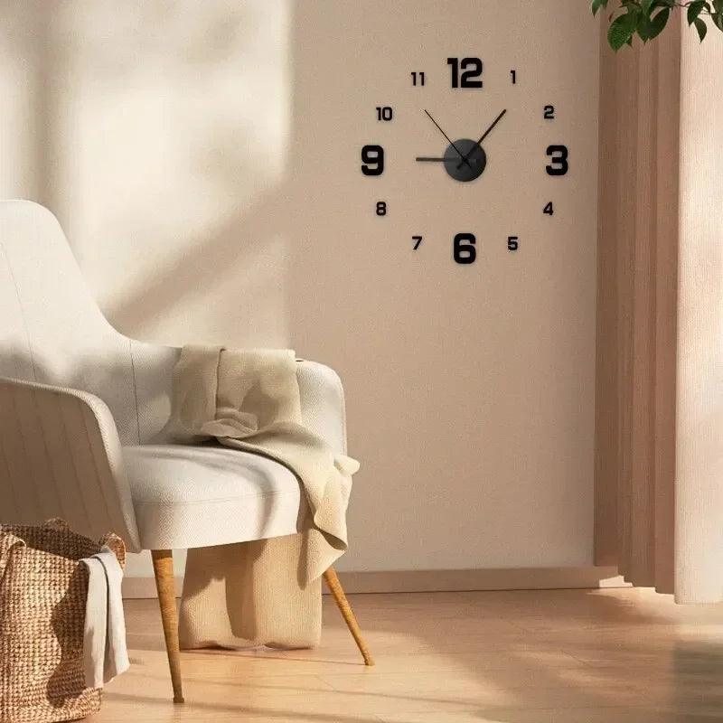 Wall Clocks Art Clock Bedroom Frameless Home and Decoration Kitchen Silent Living Room Watches Digital Decor Led Large 3d Garden