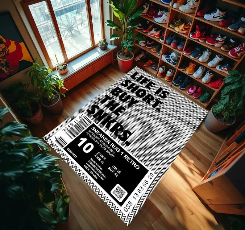 Sneaker Rug Bedroom Decor Carpets Leisure Area Carpet Sofa Soft Floor Mat Bedside Non-slip Rugs Doormat Birthday Gift for Him