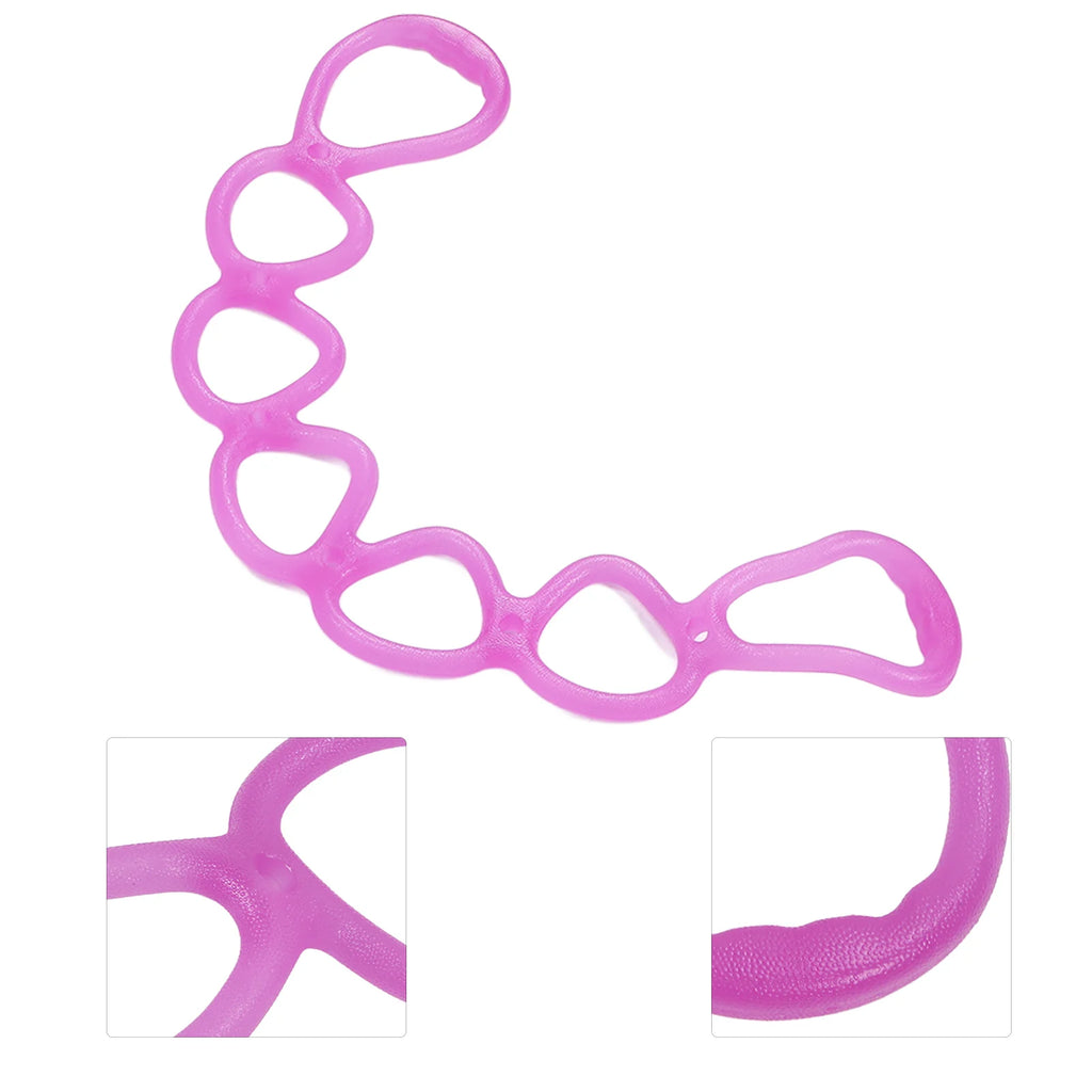 Fitness Elastic Pull Rope Home Gym Multifunctional Yoga Shaping Workout 7 Hole Resistance Band (Purple) Fitness Resistance Band