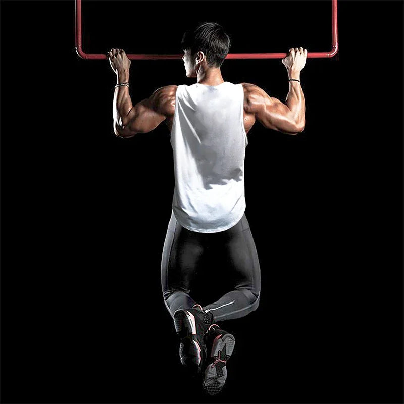Men Bodybuilding Tank Tops Workout Fitness Cotton Sleeveless shirt Running Clothes Gym Stringer Singlet Male Summer Casual Vest
