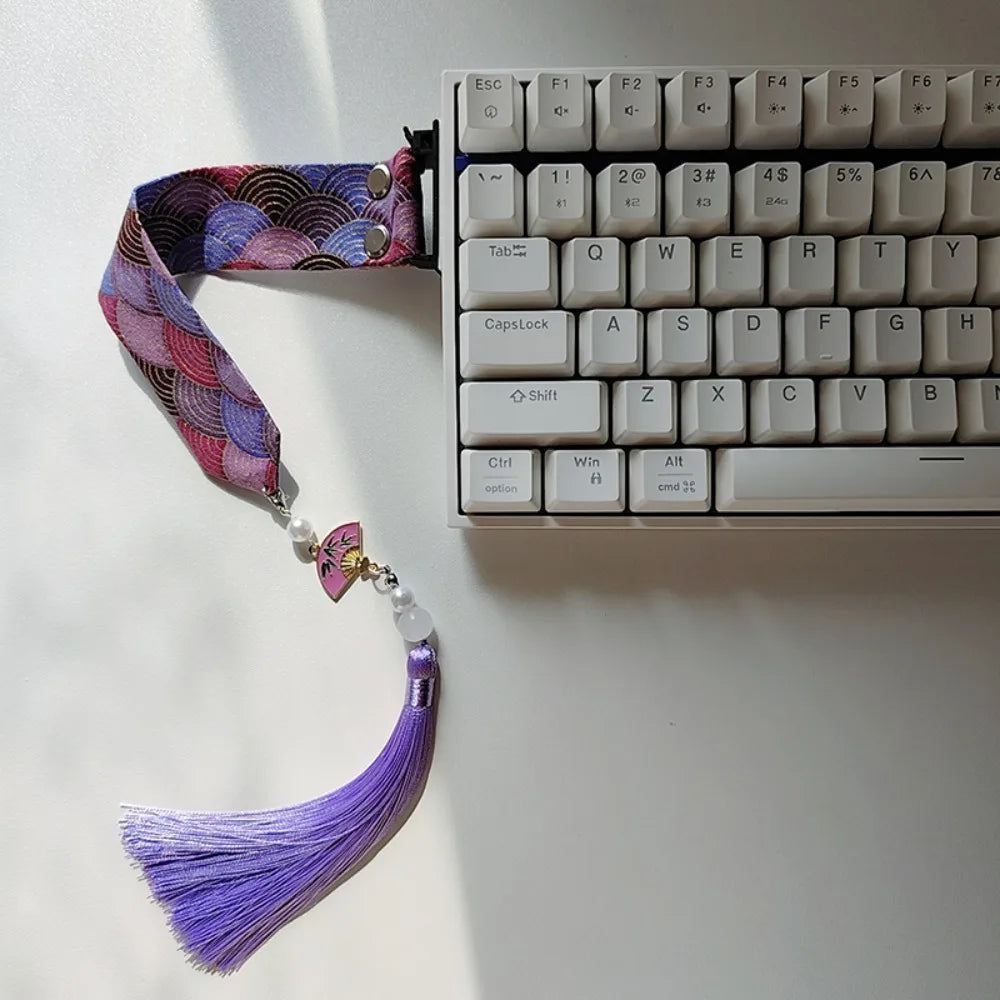Chinese Retro Style for Wooting Decoration Keyboard Ribbon Personalization Customized Modification Gaming Accessories Gifts
