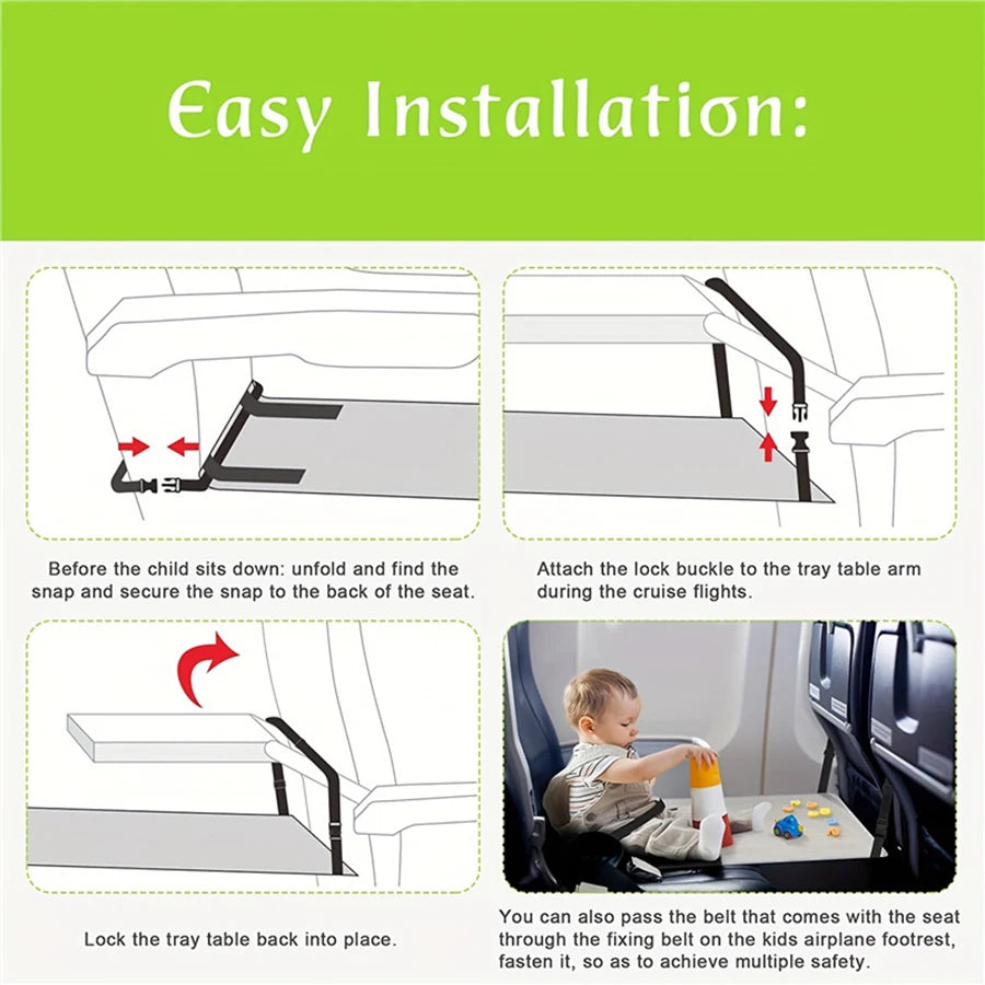 Kids Travel Airplane Bed Baby Foot Rest Hammock Portable Seat Extender Toddler Airplane Leg Rest Pedal Bed Travel Flying Essenti