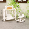 Kids Play House Toy Scene Decor Small Ornaments Miniature Simulation Castle Swing Wooden Horse Toy Model Dollhouse Accessories