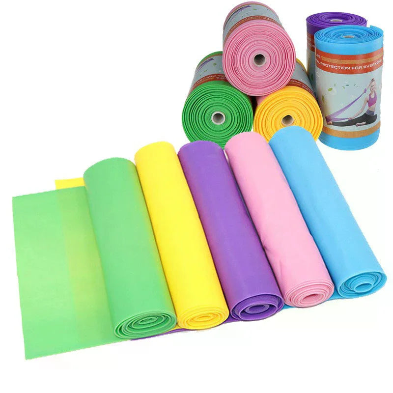 150*15cm Yoga Tension Band Resistance Bands Gym Elastic Gum Strength Pilates Cross Fit Rubber Pull Band Gym Sports Exercise Band