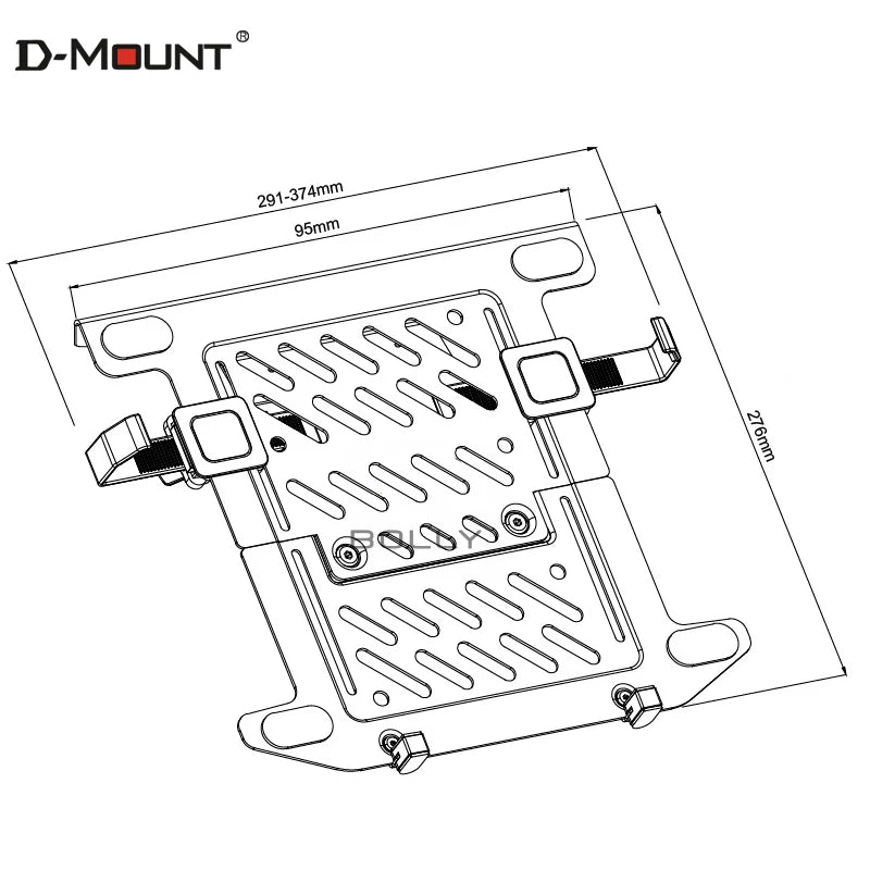 D-MOUNT LP8 10'-17' Laptop Desktop Holder Notebook Computer Mount Stand Laptop Clamp Accessories Width Adjust