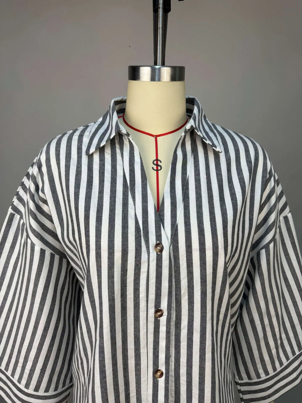 Women Top Blouses Shirt Turn Down Collar Full Sleeve Tops Striped Y2k Streetwear Elegant Splice Shirts Casual Loose Work Autumn
