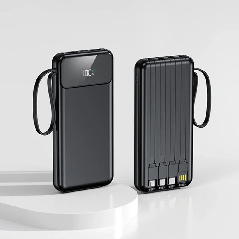 50000mAh 4in1 Power Bank With Built-in Cable Large-capacity Compact And Portable Power Bank for Xiaomi iPhone 17Promax Huawei