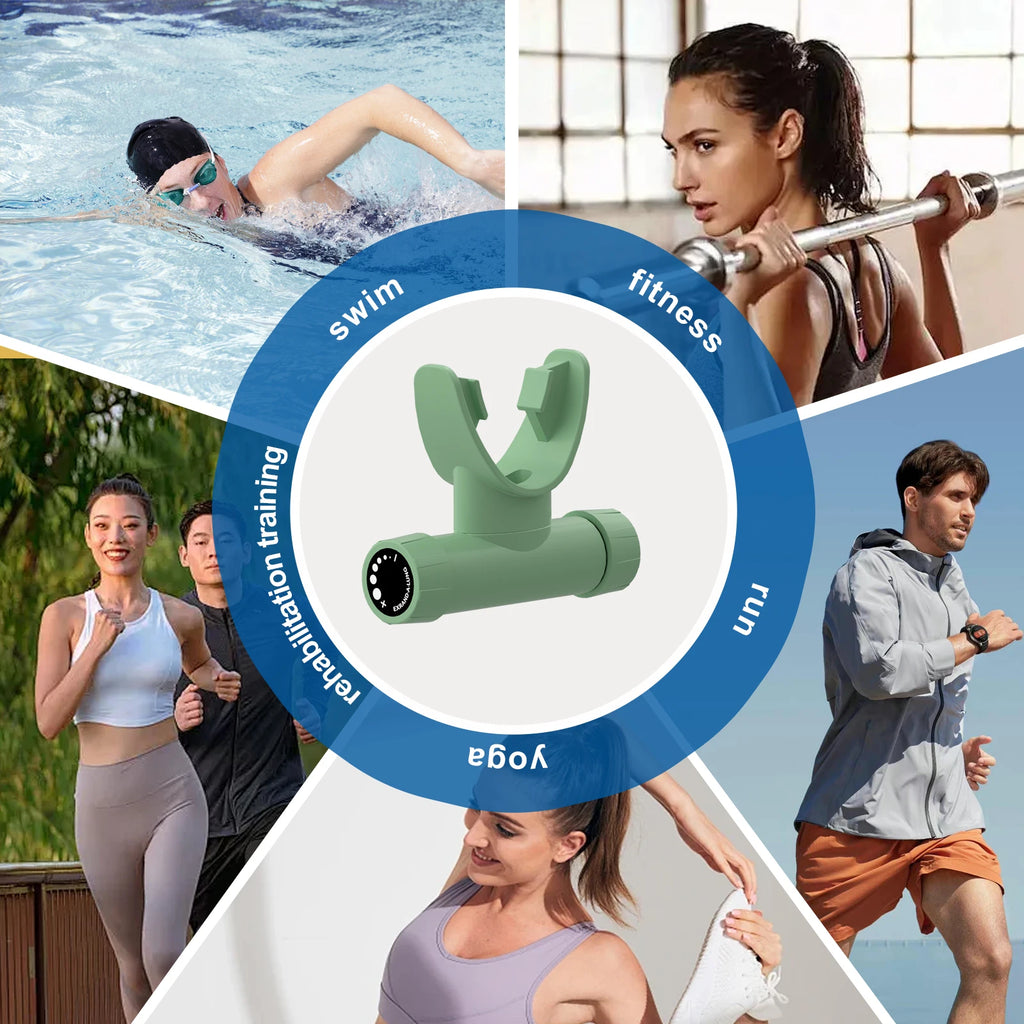 Breathing Trainer Lung Respirator Fitness Equipment Respiratory Silicone High Altitude Training Outdoor Expiratory Exercise Tool