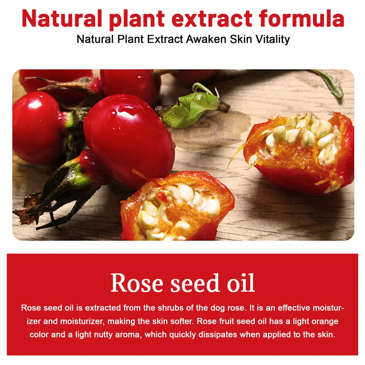 Rosehip Essential Oil Face and Body Skin Care Anti-Dry Moisturizing Brighten Skin Moisturizing Massage Essential Oil