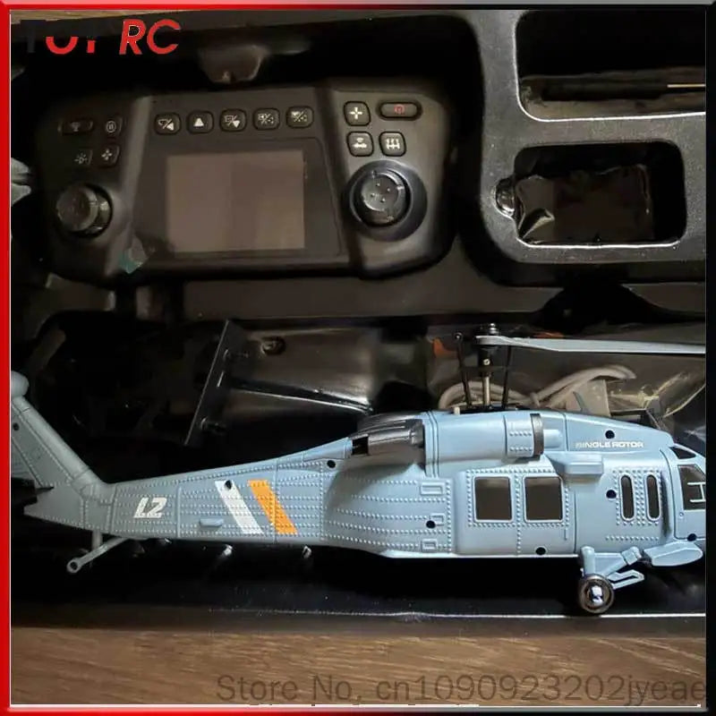 4drc L2 Rc Helicopter 8k Aerial Camera Builtin Screen Remote Control 6axis Gyro Single Blade Black Hawk Apache Military
