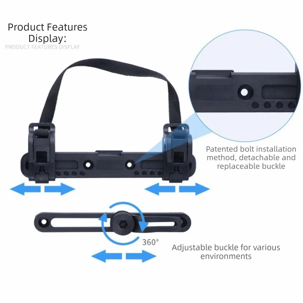 Adjustable Bike Bag Buckle Travel Carrier Rope Webbing Connecting Bike Side Bag Hook Pannier Rack Easy Installation