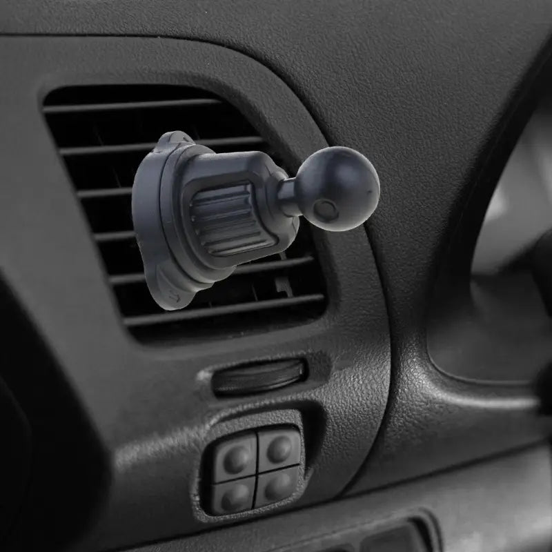 clip de fixation du support de téléphone pour grille d’aération de voiture en plastique noir, avec articulation sphérique de 17 mm, pour une utilisation réglable de la grille d’aération de la voiture.