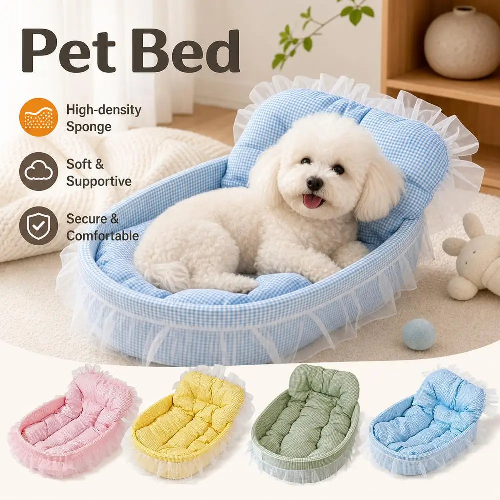 All Seasons Pet Bed Cute Princess Style Cushion Sofa Mat Universal Non-stick Dog Cat Sofa Bed Sleeping Cushion For Small Puppy