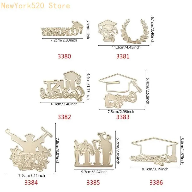 Graduation Metal Cutting Dies DIY Scrapbooking Decorative Embossing Paper Cards N84C
