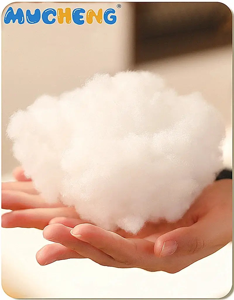 a 30cm soft plush opossum stuffed animal showing a fluffy white cotton stuffing ball, soft and puffy with a gentle texture