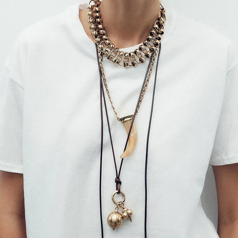 Pendant Necklaces For Women Men Vintage Ethnic Style Necklace Holiday Party Geometric Jewelry Gifts