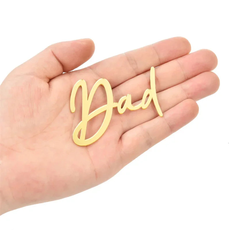 1-10PCS Father's Day Dad Cake Topper Best Dad Happy Birthday Baking Cake Decoration Party Supplies