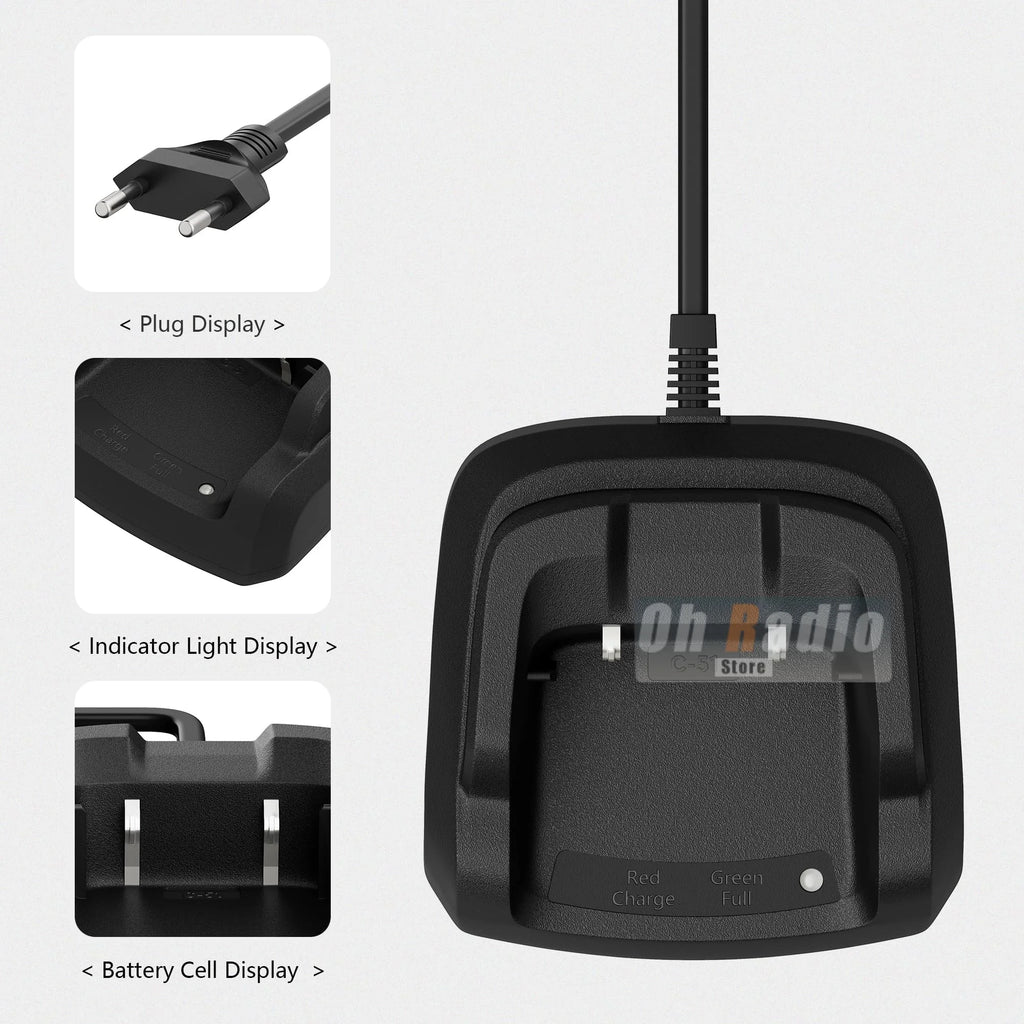 Original Quansheng UV-K1 Desktop Charger UV-K1(8) Battery Charger Fast Charging C-51 Model UV-K5 Charging Base US/EU/UK/AU Plug