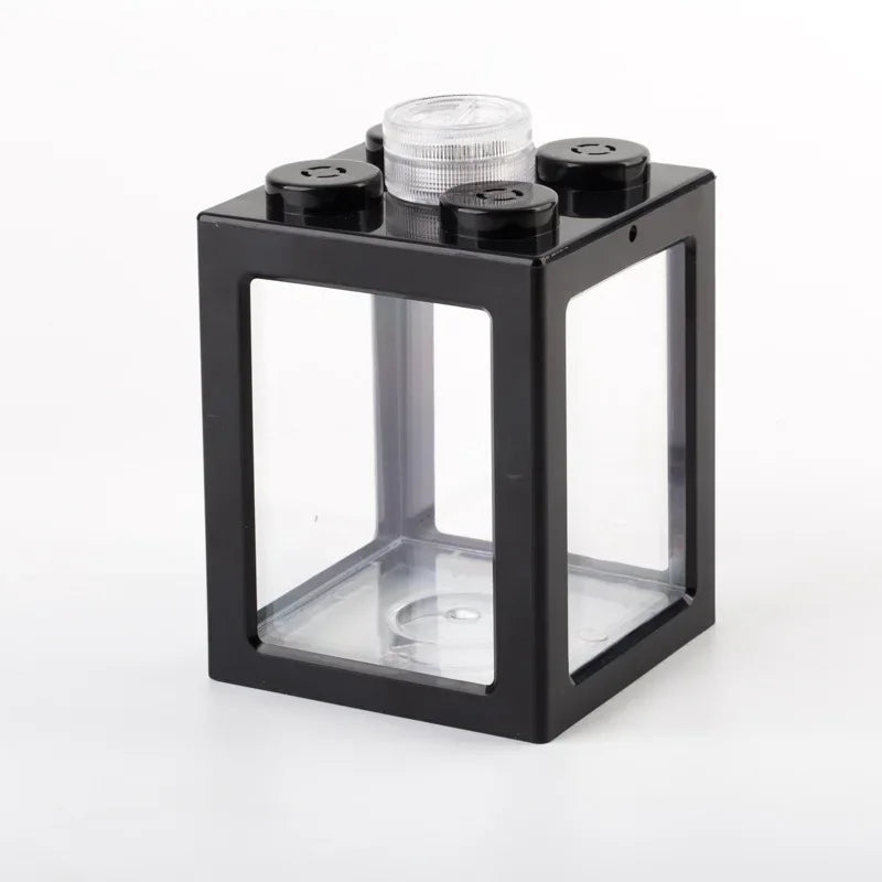 Acrylic Desktop Aquarium Mini Water-Free Plastic Tank for Betta Shrimp Jellyfish - Portable Glass-Like Aquarium for Home Decor