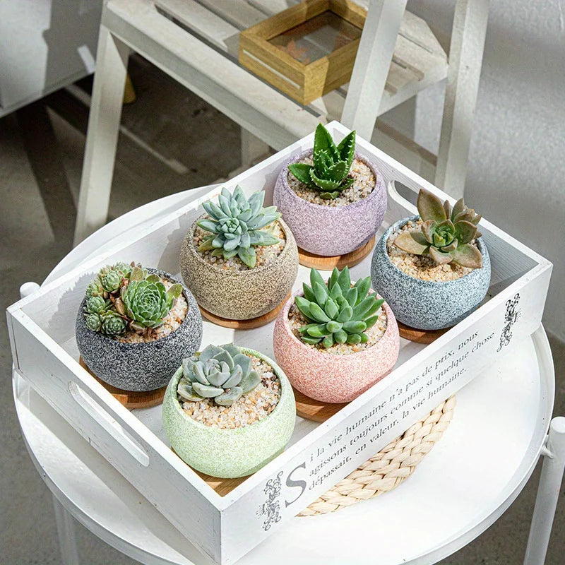 1pc Cute Flower Pot Creative Succulent Planters Ceramic Home Gardening Pots Indoor Outdoor Planters, Ceramic Pots for Plants