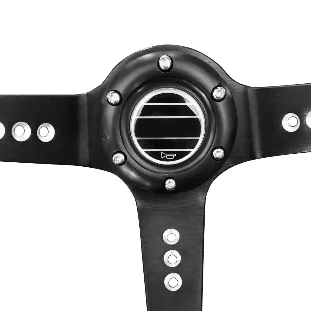 Steering Wheel 14 Inch 350MM 6 Hole Horn Racing Drifting Sport Car Accessorie Universal  Auto Pvc Black Grey Ring Steering Wheel