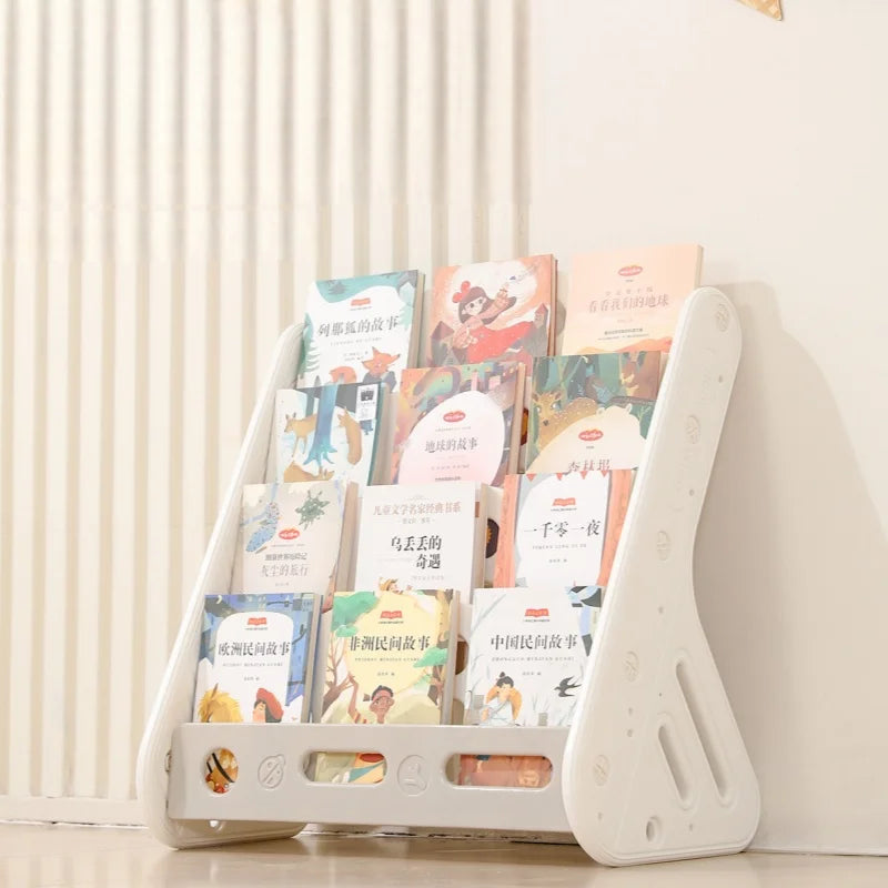 Children's Bookshelf Storage Rack 2-In-1 Toy Storage Cabinet Baby Home Picture Books Rack Floor Standing Books Rack New Arrival