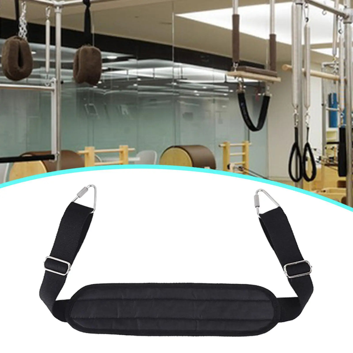 Pilates Foot Strap Adjustable Length Core Training Leg Strap for Reformer for Full Body Arms Workout Gym Home