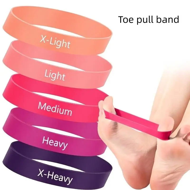 Silicone Finger Toe Resistance Bands Yoga Pull Band With 6 Resistance Levels For Strength Training Physical Therapy Workout
