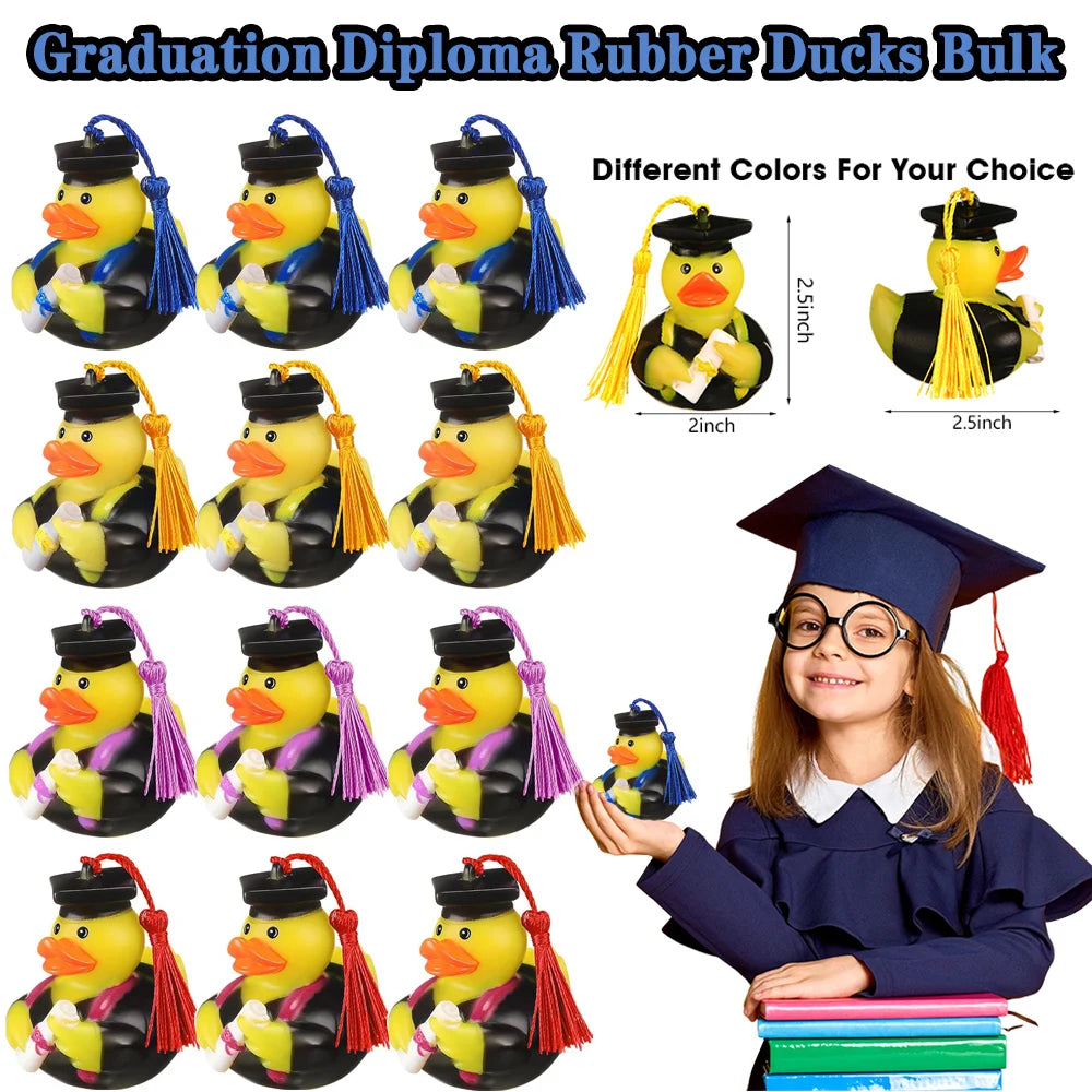 Graduation Diploma Rubber Ducks Grad Rubber Duck Gifts Graduation Duck Bulk for Student Pool Theme Party Favors