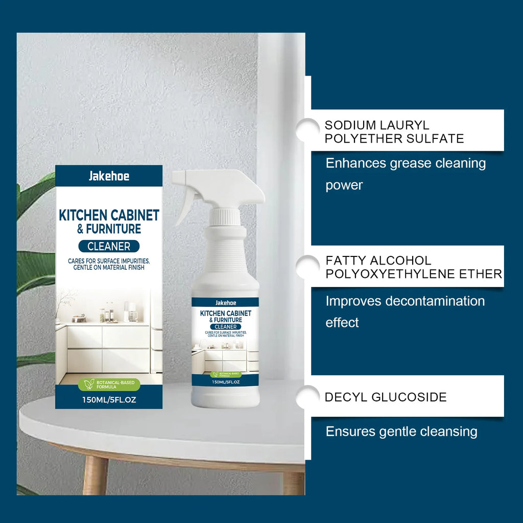 Kitchen Cabinet Cleaner Degreaser Powerful Grease Stain Remover Oil Dirt Cleaning Spray Refreshing No Residue Daily Surface Care