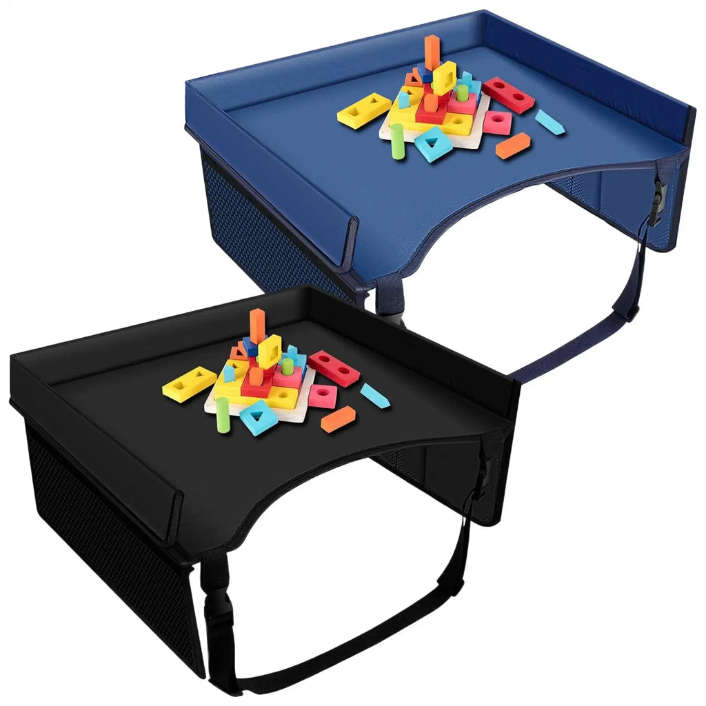 Travel Tray for Kids Toddler Car Seat Lap Tray Carseat Table Carseat Table with Adjustable Straps Lap Desk Organizer