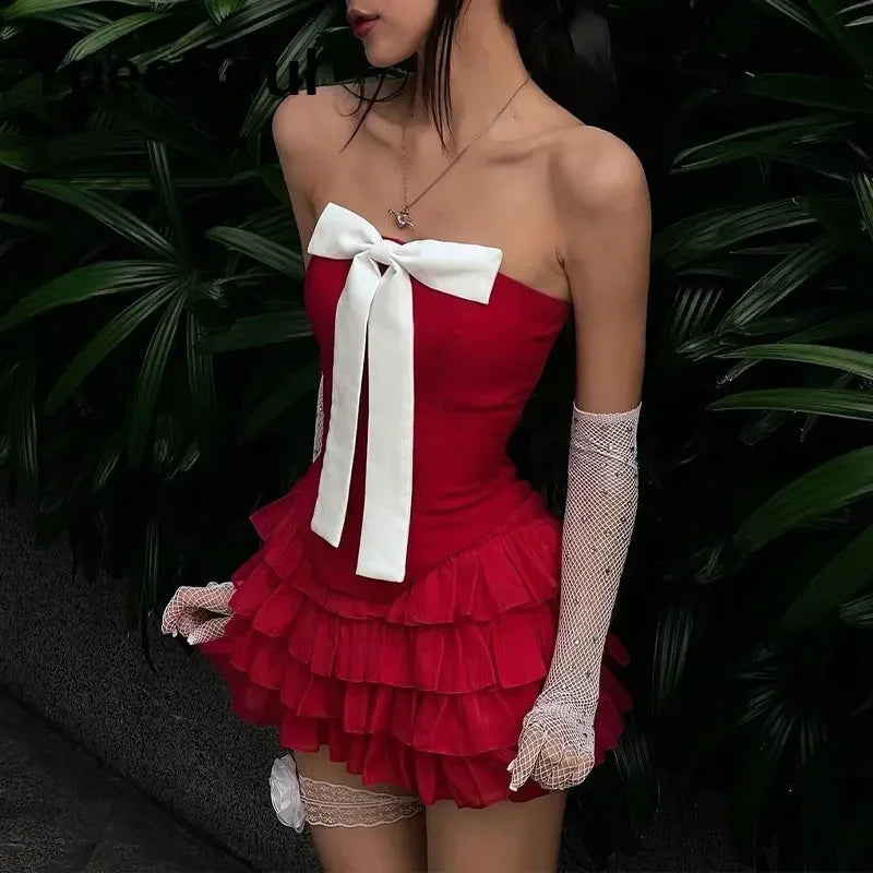 Sets for Women 2 Pieces Crop Tops Mini Skirts Y2K Outfit 2025 New Sweet Cute High Street Sexy Party Beach Women's Two Pieces Set