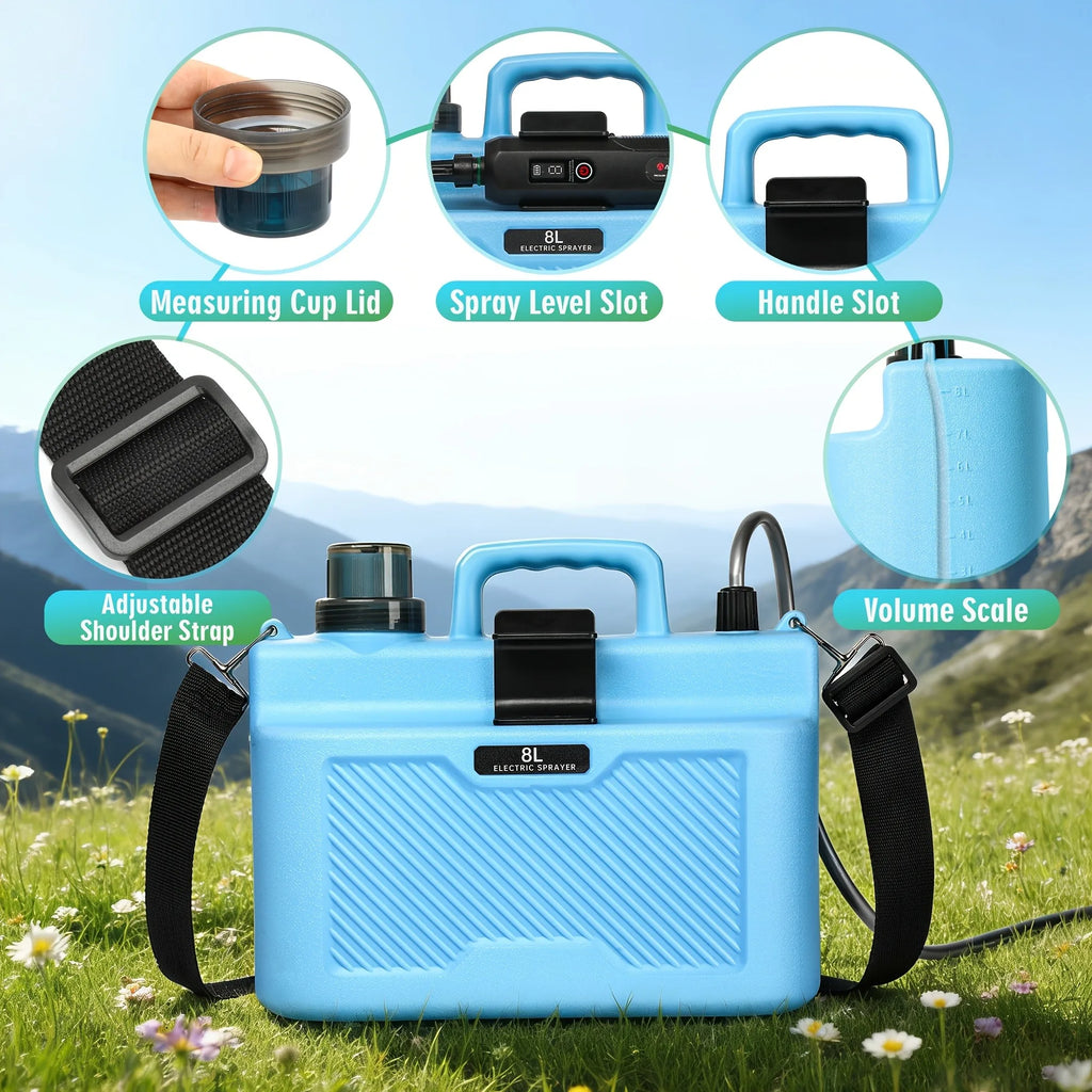 Garden Sprayer Upgraded Electric Sprayer With Telescopic Wand & Adjustable Shoulder Strap For Lawn Garden Patio Yard