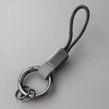 Alloy Leather Fur Keychain Multifunctional Carabiner Holder Leather Waist Hanging Key Chain Anti-Lost Business Style