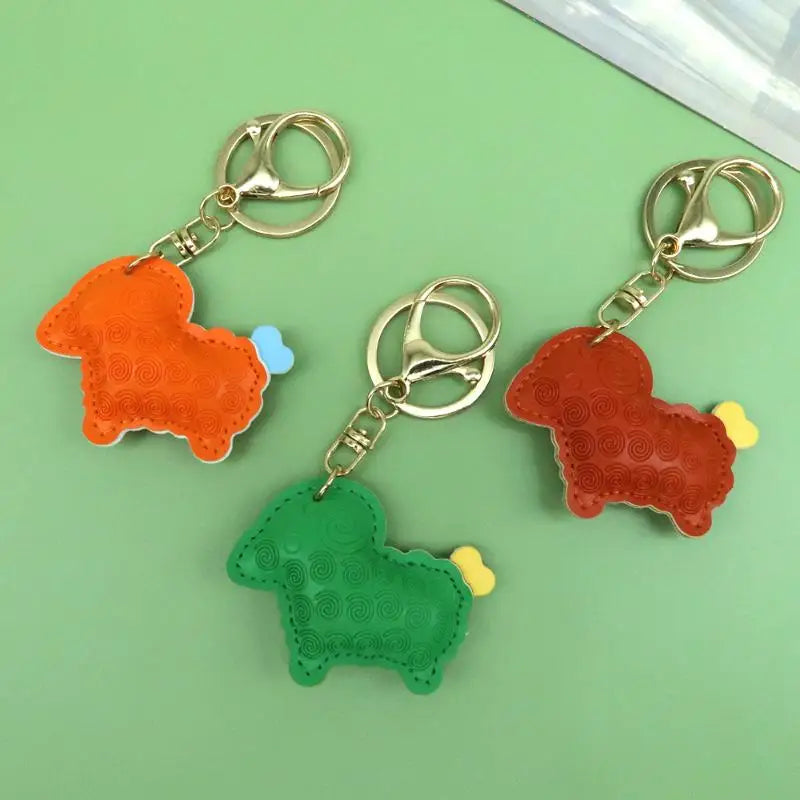 2027 Lunar New Year Goat: Pendant Durable PU Sheep Keychain Bag Decor Gift Friends