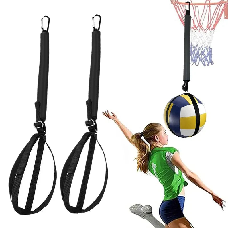 Volleyball Spiking Training Aid Adjustable Belt Solo Serve Training Equipment Bouncing Train Rope Beach Volleyball Accessories