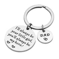 Father’s Day Gift Dad Gifts from Daughter for Birthday Christmas Valentine’s Day Father Daughter Keyring Stainless Steel Jewelry