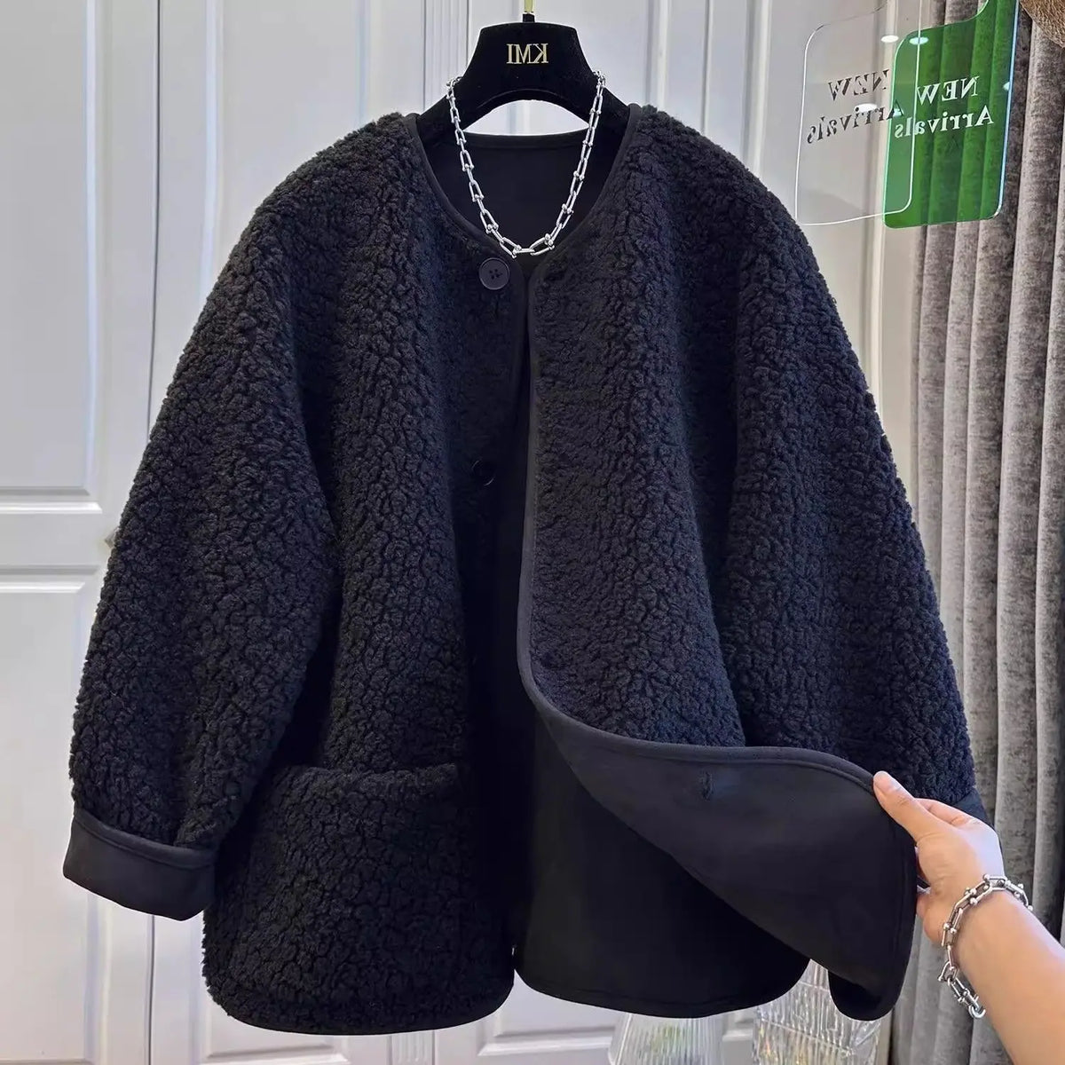 Women Winter Woolen Coat 2026 Spring Single Breasted Loose Female Long Sleeve Jacket Office Lady Street Short Coats