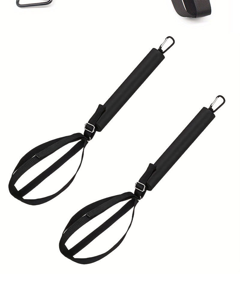 black fabric resistance bands with metal carabiner hooks and adjustable straps for volleyball spike training system adjustable outdoor aid