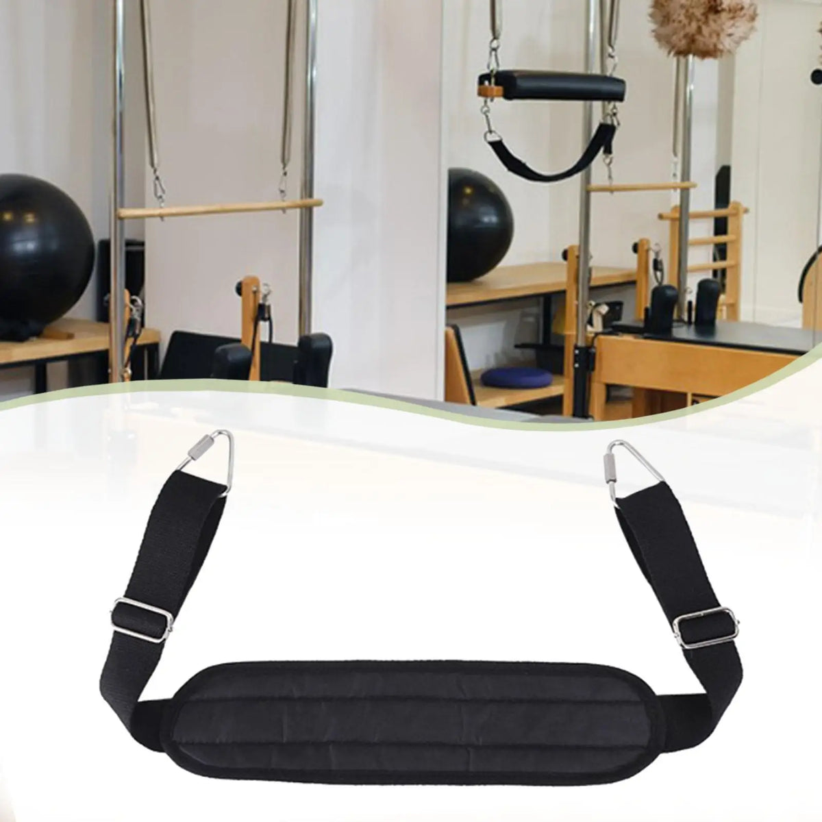 Pilates Foot Strap Adjustable Length Core Training Leg Strap for Reformer for Full Body Arms Workout Gym Home