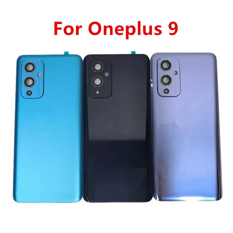 Oneplus9 Housing For Oneplus 9 One Plus 6.55" Glass Battery Back Cover Repair Replace Door Phone Rear Case + Camera Lens