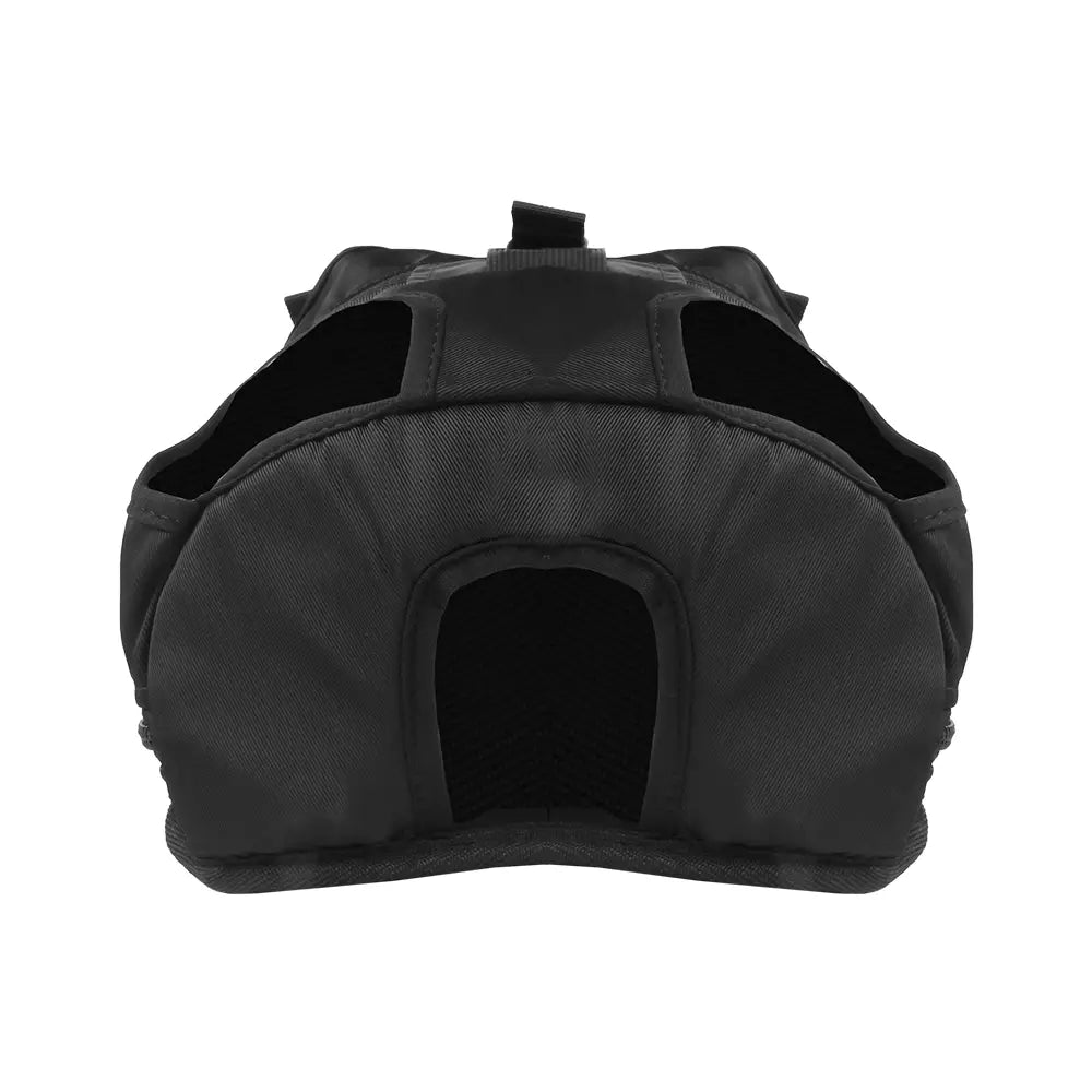 Mochila táctica estilo portamascotas para motocicleta negra para Suzuki V-Strom, con tejido reforzado y múltiples bolsillos utilitarios, diseñada para mayor durabilidad y comodidad.