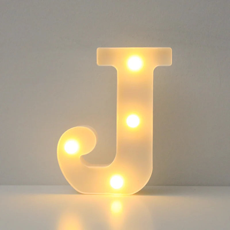 Alphabet LED Letter Lights Luminous Number Lamp Battery Night Light for Wedding Birthday Christmas Party  Home Decoration