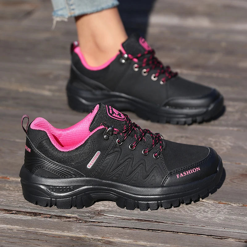 Women's Outdoor Hiking Shoes Non-slip Wear-resistant Breathable Trekking Shoes Lightweight Casual Sneakers for Camping Climbing
