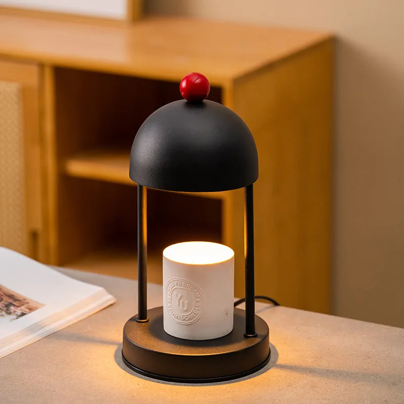 Elegant Wax Melting Lamp Romantic Scented Night Light for Home Bedroom Iron Craft Decor