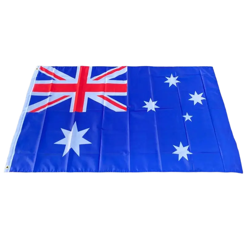 Vibrant blue australia national flag 90x150cm polyester printed with union jack and seven white stars for home decor