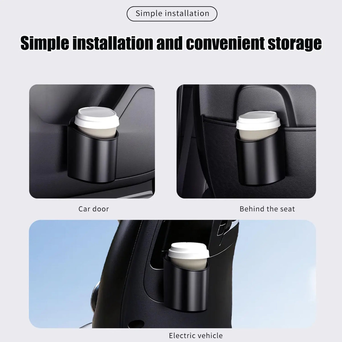 Car Door Cup Holder Auto Interior Accessories Vehicle Interior Storage Supplies for Trucks SUVs RVs Sedans Drivers Frequent